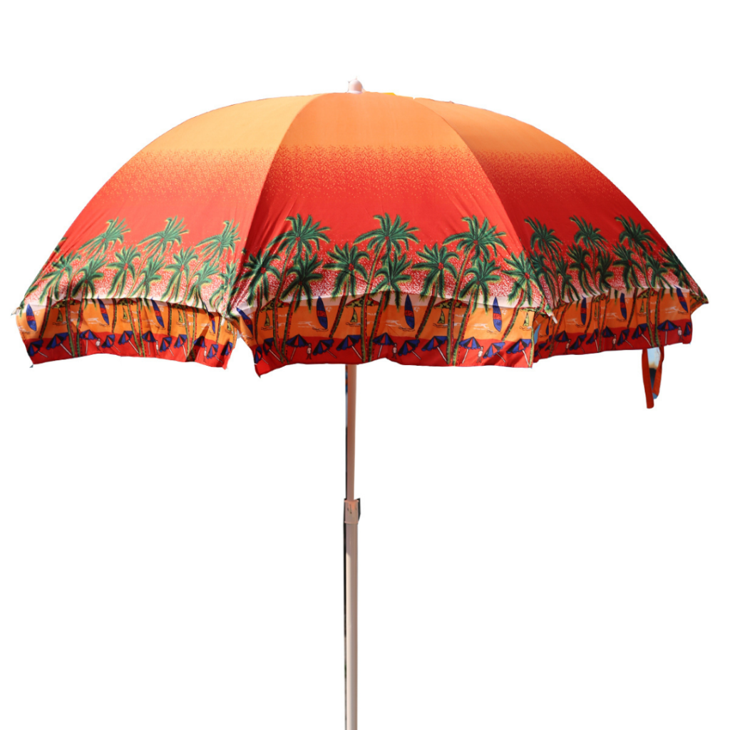 orange pongee garden umbrella