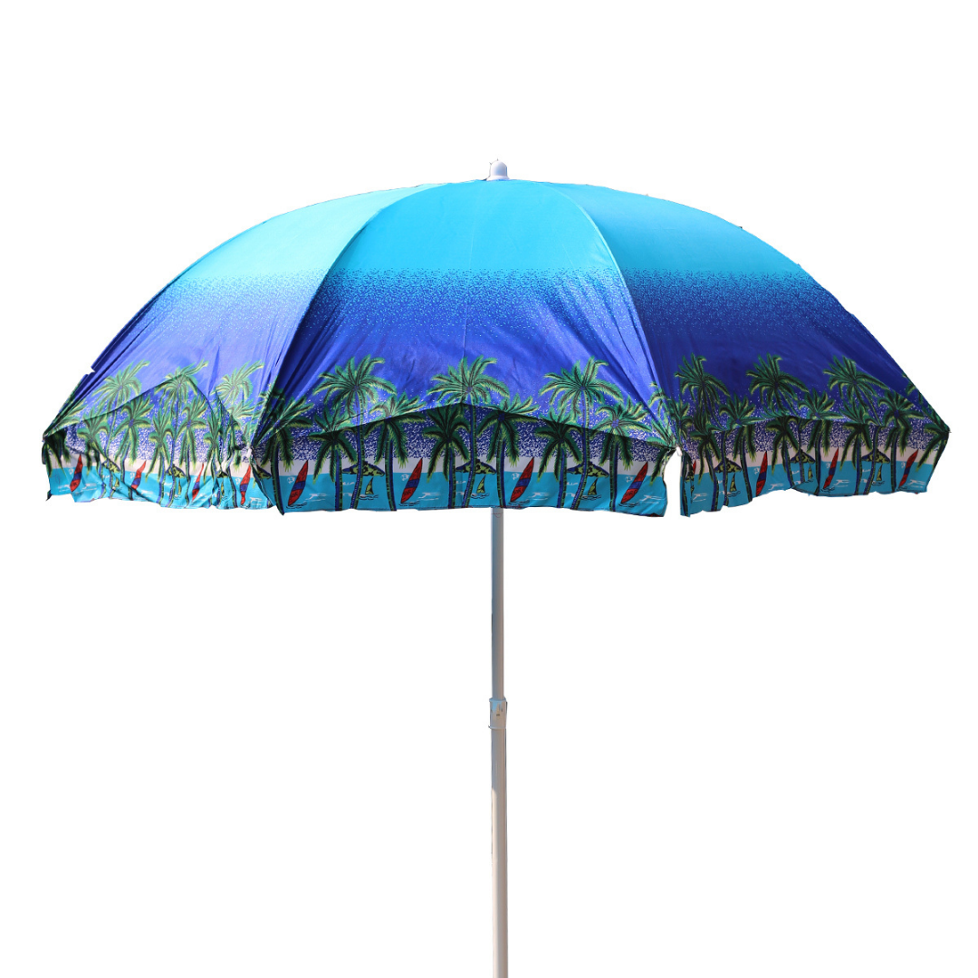 blue pongee garden umbrella