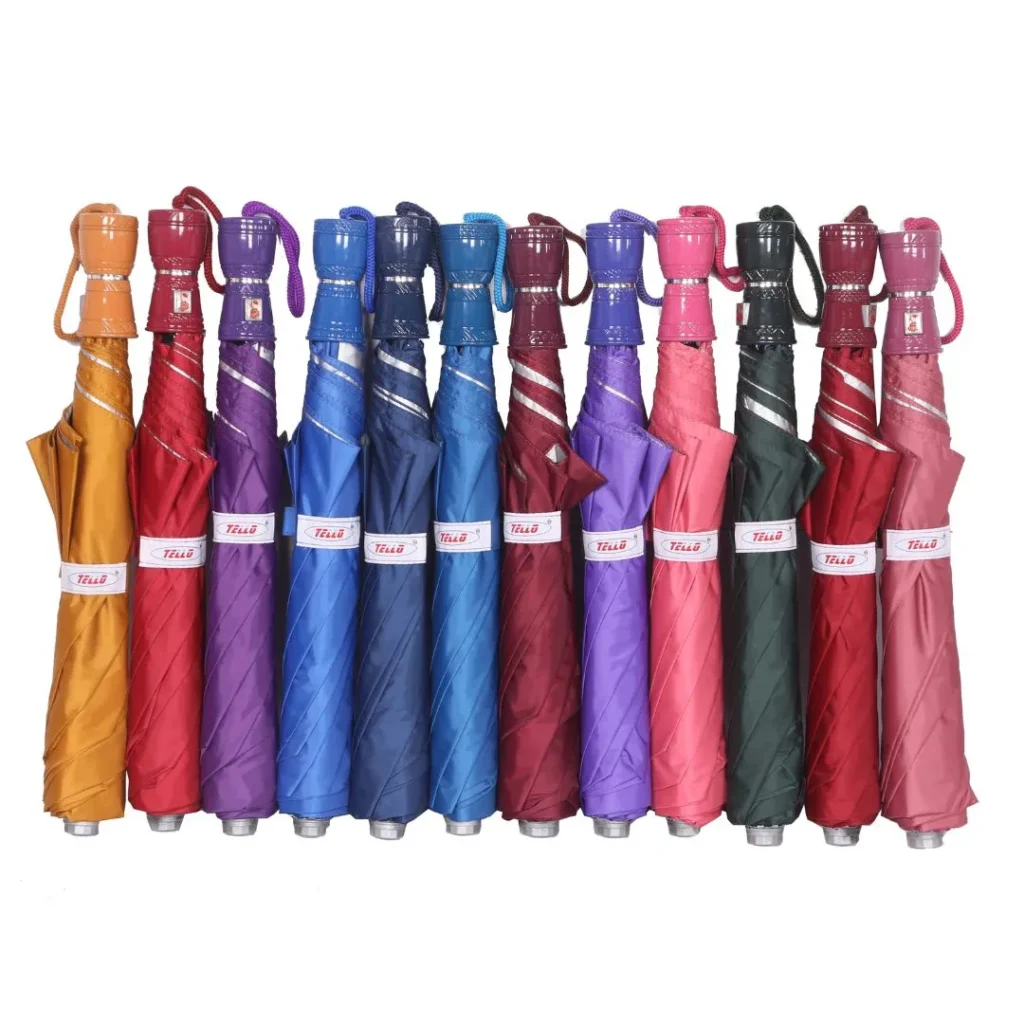 21X8 2 FOLD MONO SILVER NYLON UMBRELLA TELLO